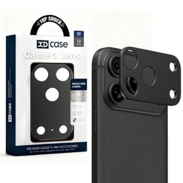Imagem de Para iPhone 17 Pro Max XDcase protetor de lente de câmera plana e oca de metal (preto)