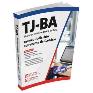 Imagem de Apostila TJ-BA 2023 - Técnico Judiciário - Escrevente de Cartório - GR