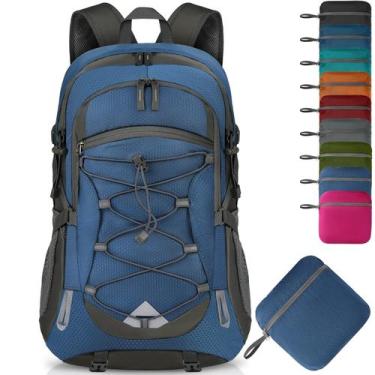 Imagem de Mochila de Senderismo IGOLUMON 40L Impermeable Ligera Azul Marino