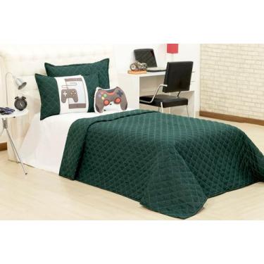 Imagem de Kit Cobre Leito Solteiro Infantil Game Controle c/ Almofadas Solteiro 