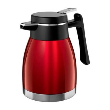 Imagem de Garrafa Térmica Mantém Quente E Frio Euro Thermo 1,2l, Vermelho
