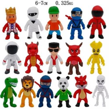 Imagem de Kit 16 Bonecos Personagens Jogo Stumble Guys 7 Cm - mega toys 