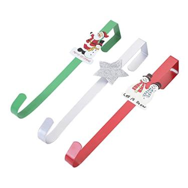 Imagem de 3 Pack Gancho Sobre Porta de Metal resistente para pendurar roupas chaves chapéus toalhas bolsas alta resistência fácil instalar organizador útil casa