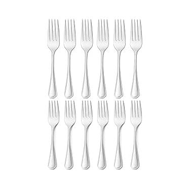 Imagem de Kit 12 Garfos de Mesa em Aço Inox – Talheres Modernos, Resistentes e Elegantes, Alta Durabilidade e Brilho Duradouro, para Uso Diário em Refeições, Jantares, Churrascos e Ocasiões Especiais