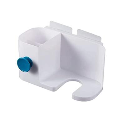 Imagem de Suporte de secador de cabelo montado na parede Suporte de secador de cabelo moderno minimalista suporte de secador de cabelo rack doméstico rack de armazenamento de secador de cabelo rack de secador