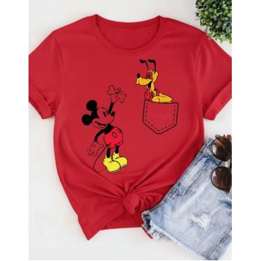 Imagem de Camiseta Blusa Tshirts Desenho Mickey Pluto Algodão Unissex - MB Sport