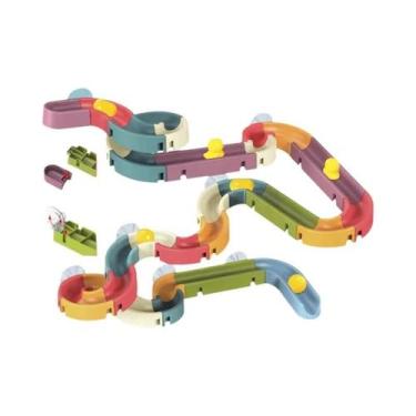 Imagem de Brinquedos De Banho Para Bebês, Pistas De Corrida DIY Com Bolas, Bloco