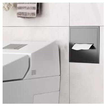 Imagem de Nicho de chuveiro de aço inoxidável – Prateleira de inserção de parede de banheiro impermeável, rack de armazenamento preto embutido para cozinha e sala de estar, ideal para xampu e artigos de higiene