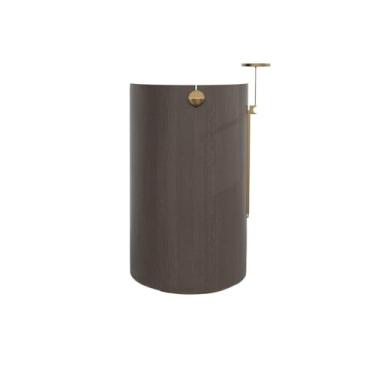 Imagem de Púlpito Curvo Criativo Aço Inoxidável Recepção Mesa Restaurante Consulta