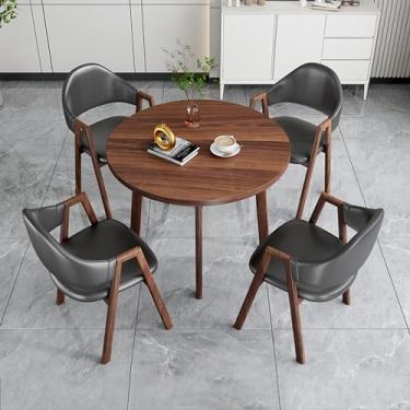 Imagem de Conjunto de mesa e cadeira de clube de recepção de escritório, conjuntos de mesa de negociação para sala de conferências, mesa de centro e cadeira de lazer, conjunto de mesa de jantar para 4 (cor: 16