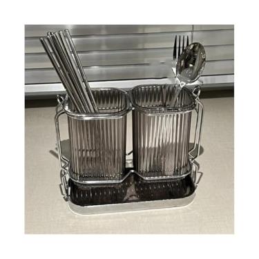 Imagem de CFGH6FDF Suporte de talheres suporte de utensílios de parede organizador de talheres de cozinha suporte de colher prateleira de armazenamento de cozinha e rack de drenagem de utensílios de cozinha