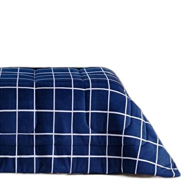 Imagem de Cobertor Solteiro Infantil Grosso Xadrez Dupla Face