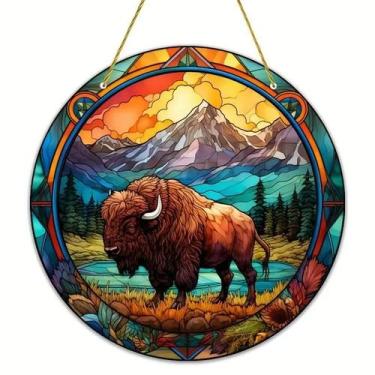 Imagem de Painel Acrílico Vintage Com Padrão De Cavalo Para Pendurar Na Janela, 