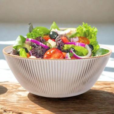 Imagem de Tigela Bowl 2L Com Borda Dourada de Vidro - Haüskraft