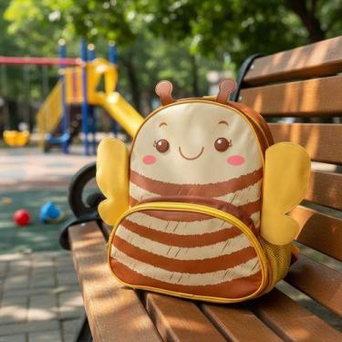 Imagem de Mochila Infantil Costas Escolar Alça Menino Menina Kids Vermelho Joani