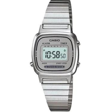 Imagem de Relógio casio feminino vintage la670wa7df, Prata