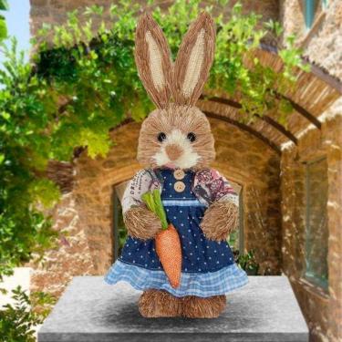 Imagem de Coelha De Páscoa Decoração Enfeite Coelhinha 33cm