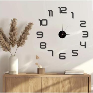 Imagem de Relógio De Parede Grande Tipo 3D Luxo Adesivo Decoração Sala - SWEET H