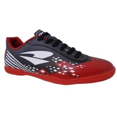 Imagem de Chuteira Indoor Dray 203 Infantil Masculina Preto/Vermelho 36-Masculino