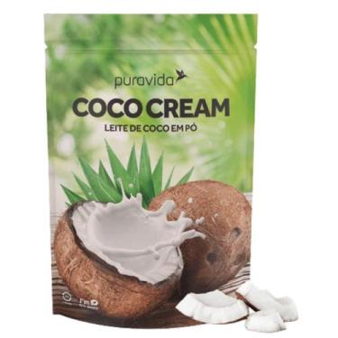 Imagem de Coco Cream Leite Cremoso Em Pó Vegano Sem Açúcar Puravida, Coco