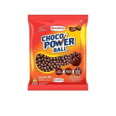 Imagem de Choco Power Ball Chocolate Crocante 500g Mavalerio-kit 4un, Chocolate