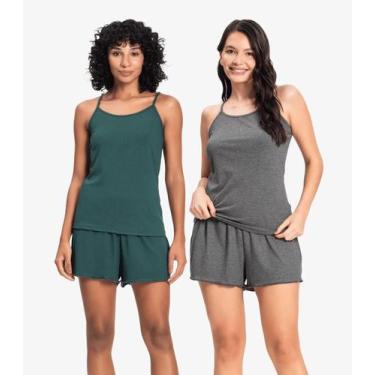 Imagem de Kit 2 Pijamas de Alça Feminino Select Sortido, M, Sortido