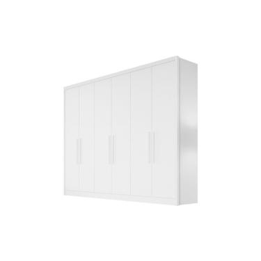 Imagem de Guarda Roupa Casal 6 Portas 8 Gavetas - New Vértice-branco - Móveis Horizonte