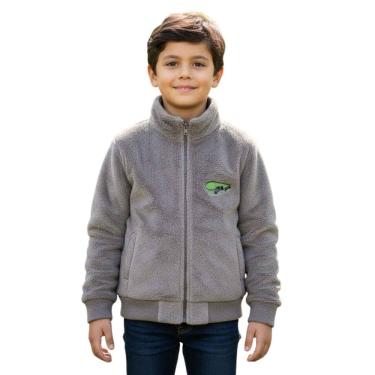 Imagem de Casaco Infantil Menino Peluciado com Zíper Inverno Escolar