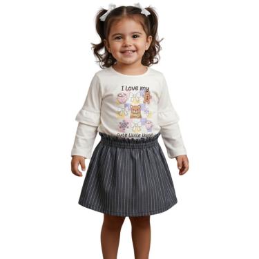 Imagem de Conjunto Infantil Manga Longa Estampa Ursinho Conforto