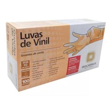 Imagem de Luva para proced. nao esteril vinil s/po  -descarpack, M