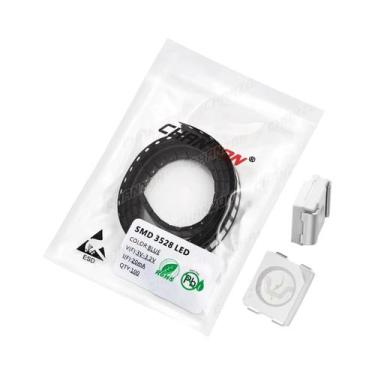 Imagem de Kit De Diodos LED SMD 3528 1210 Com 100 Peças Nas Cores Verde, Vermelh