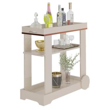 Imagem de Carrinho Bar Rose Off White - Modern