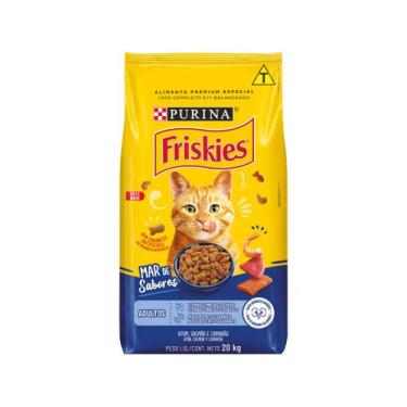 Imagem de Ração Friskies para gatos adultos peixe e frutos do mar 20kg - NESTLÉ 