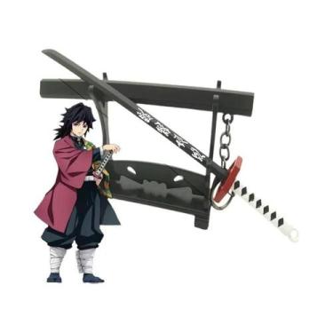 Imagem de Miniatura De Katana Demon Slayer Em Liga Metálica, Chaveiro, Espada Sa