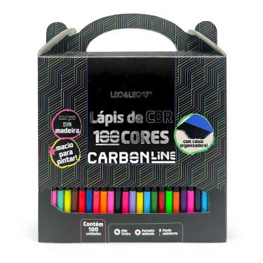 Imagem de Lápis De Cor Carbon 100 Cores Redondo Leo&leo