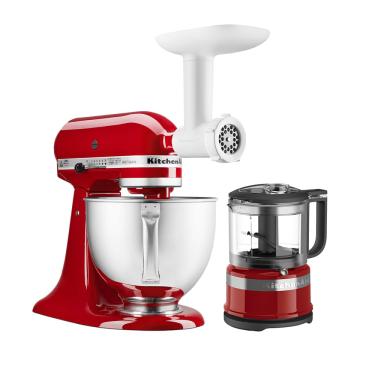Imagem de Combo Batedeira Artisan + Moedor De Alimentos + Mini Processador Kitchenaid - Kea33_ Kio02_ Kja03_Cj 110V