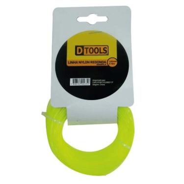 Imagem de Linha para Cortar Grama Nylon Redonda 2MM X 15 METROS Alta Durabilidade Amarelo Dtools