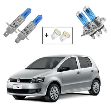 Imagem de Kit Lâmpadas Shocklight Super Branca H7 H1 Farol Baixo e Alto Fox 2010