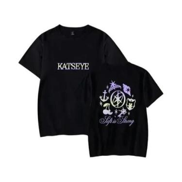 Imagem de Camiseta Neutra Katseye Merch Sad De Manga Curta, Moda Pop, Roupa Espo