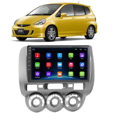 Imagem de Kit Central Multimídia Android Honda Fit 2004 2005 2006 2007 2008 9 Po