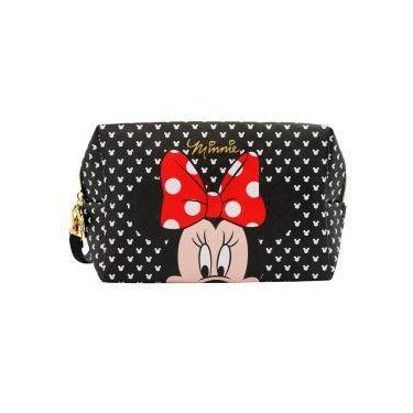 Imagem de Necessaire retangular rosto minnie 13x10x20cm - disney
