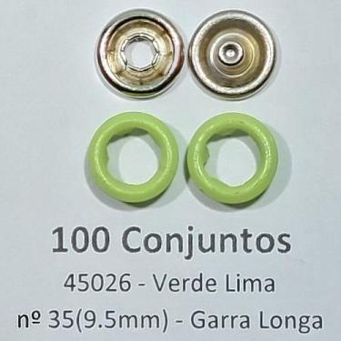 Imagem de Botões de Pressão Nº 35 Tic-Tac Colorido Latão Variadas Verde Lima 9,5