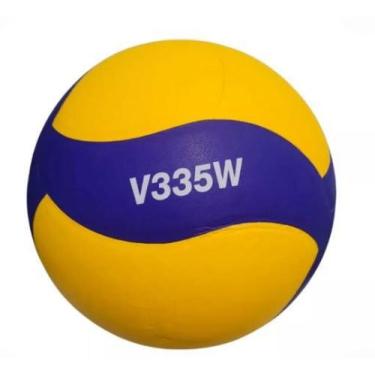 Imagem de Bola Volei Mikasa V335W  FIVB, Amarelo, Azul