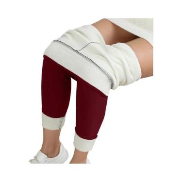 Imagem de Leggings Femininas De Cintura Alta Em Veludo Fleece, Quentes, Ajuste S