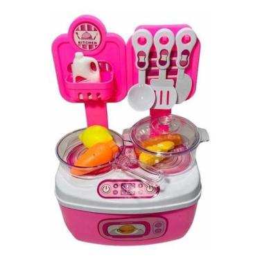 Imagem de Maleta Cozinha Infantil Brinquedo Comidinha acessórios - WellKids