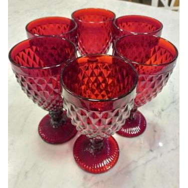Imagem de Taças Abacaxi Vermelhas - Conjunto com 6 Unidades - Via Decor