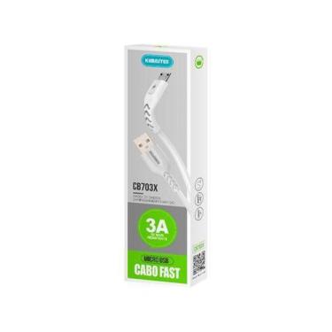 Imagem de Cabo flexível fast micro usb 3a cb703x kimaster