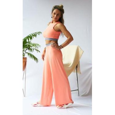 Imagem de Top Cropped Decote Alto Coral - FEIVE, P