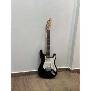 Imagem de Guitarra michael preta escudo branco stm cod 21159