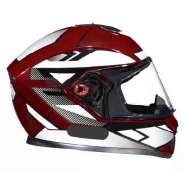 Imagem de Capacete para Moto Hf3 2 2025 Honda vinho brilhante tamanho 60